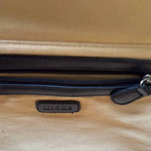 Miche Black Base Handbag Bag with Croc-Embossed Ella Skin Silver Hardware - Picture 10 of 13